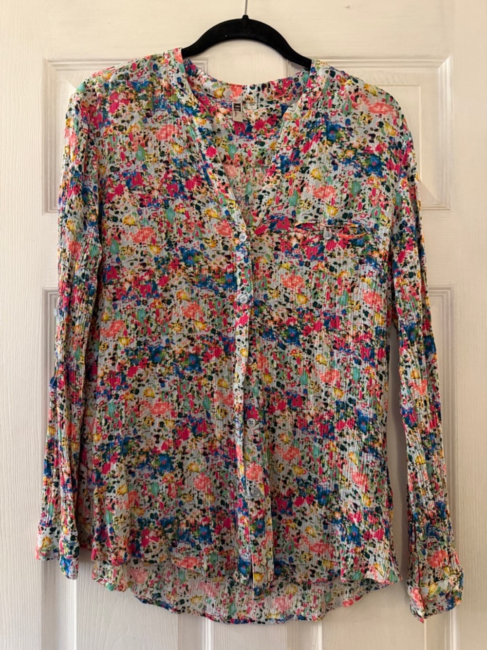 Kut from the Kloth Multicolor Floral Button-Front Blouse
